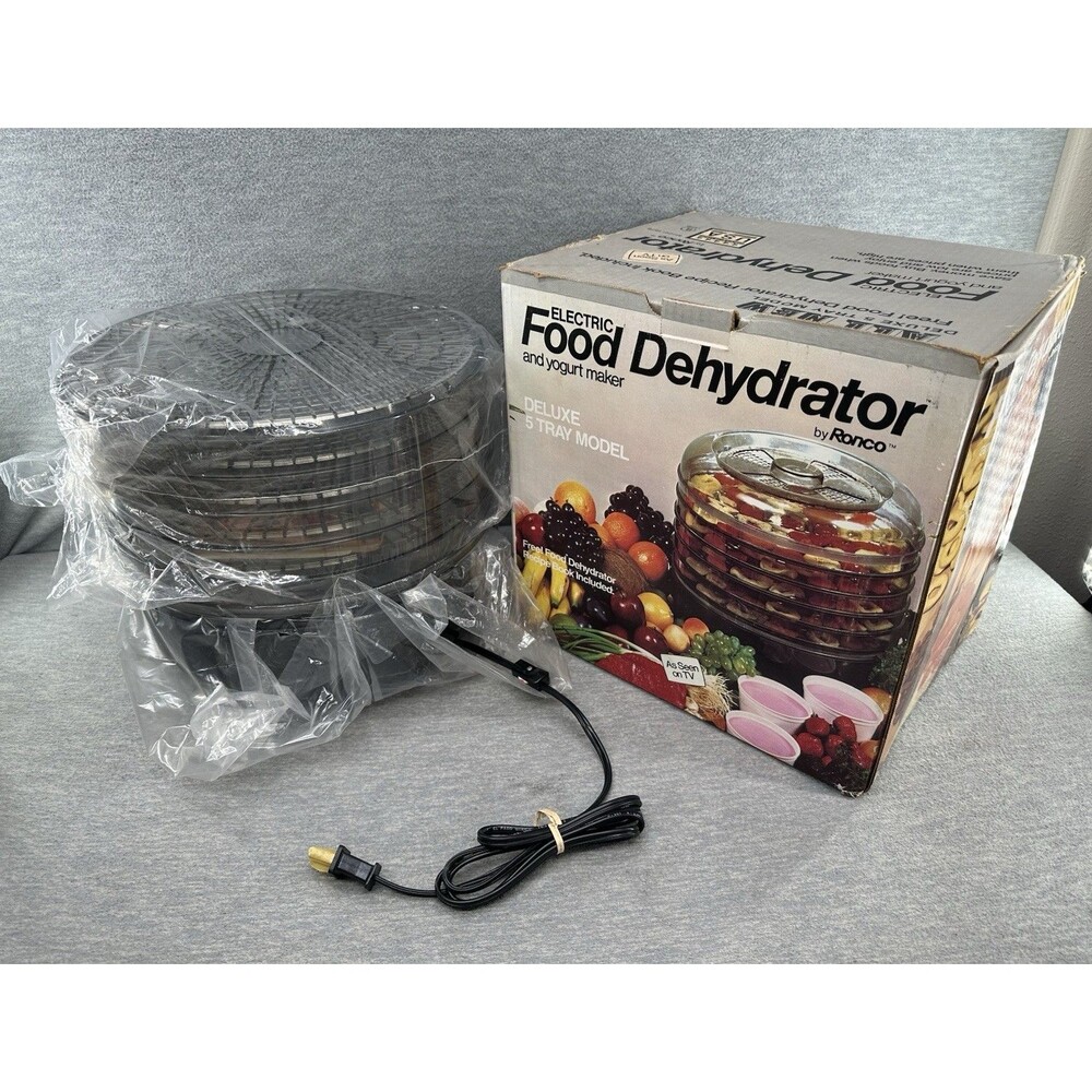 RONCO 1876 - Food Dehydrator Beef Jerky Machine Deluxe 5 Tray Round Electric